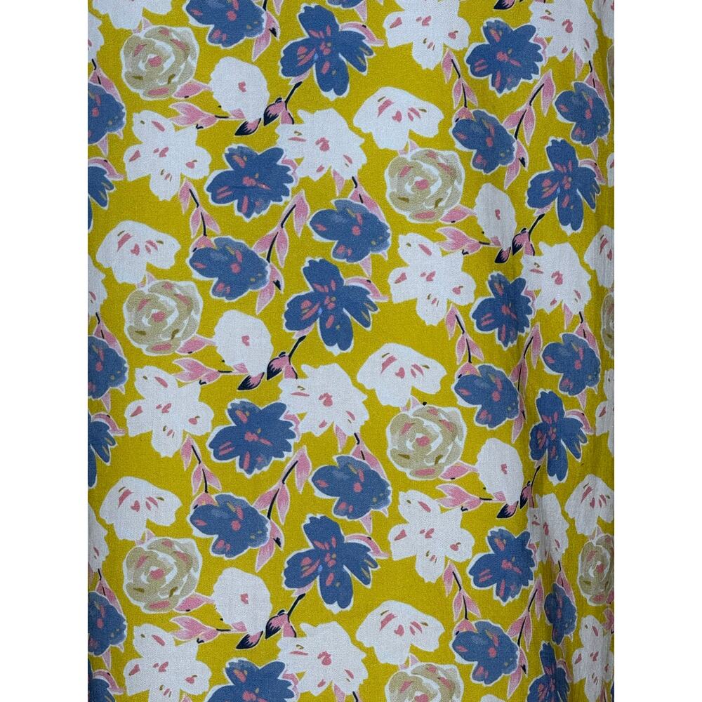Unique Vintage Tulip B Yellow Floral A-line Swing Skirt S NWT - Picture 2 of 4